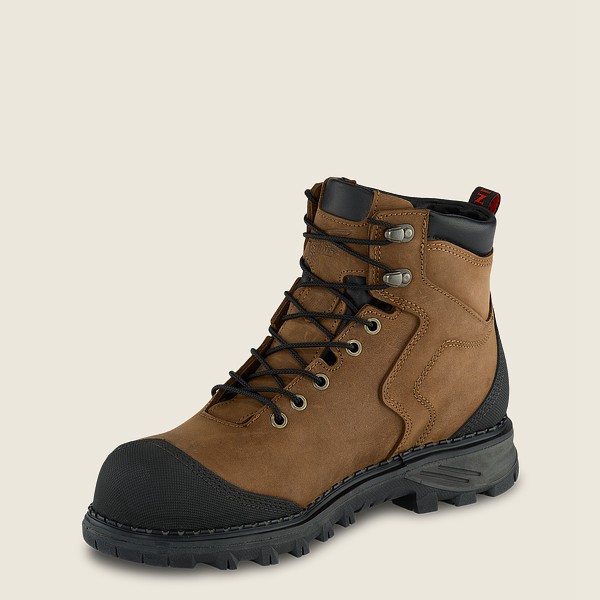 Red Wing Safety Boots Burnside - 6-Inch Waterproof Toe - Brune/Svart - Herre 5402-WOPIR